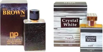 Aa Aromas Best Brown Noir And Crystal White Eau De Parfum For Men And Women 75 Ml Each Pack Of 2