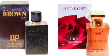 Aa Aromas Best Brown Noir And Red Rose Eau De Parfum For Men And Women 75 Ml Each Pack Of 2