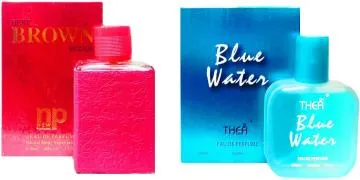 Aa Aromas Best Brown Rouge And Blue Water Eau De Parfum For Men And Women 75 Ml Each Pack Of 2