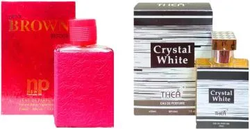 Aa Aromas Best Brown Rouge And Crystal White Eau De Parfum For Men And Women 75 Ml Each Pack Of 2