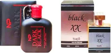 Aa Aromas Dark Black And Black Xx Eau De Parfum For Men And Women 75 Ml Each Pack Of 2