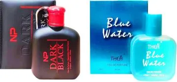 Aa Aromas Dark Black And Blue Water Eau De Parfum For Men And Women 75 Ml Each Pack Of 2
