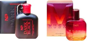 Aa Aromas Dark Black And Musky Eau De Parfum For Men And Women 75 Ml Each Pack Of 2