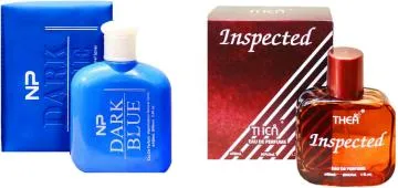 Aa Aromas Dark Blue And Inspected Eau De Parfum For Men And Women 75 Ml Each Pack Of 2
