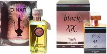 Aa Aromas Dinar And Black Xx Eau De Parfum For Men And Women 75 Ml Each Pack Of 2