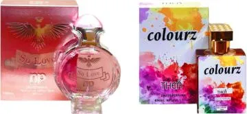Aa Aromas So Love And Colourz Eau De Parfum For Men And Women 75 Ml Each Pack Of 2