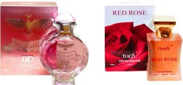 Aa Aromas So Love And Red Rose Eau De Parfum For Men And Women 75 Ml Each Pack Of 2