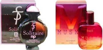 Aa Aromas Solitaire And Musky Eau De Parfum For Men And Women 75 Ml Each Pack Of 2