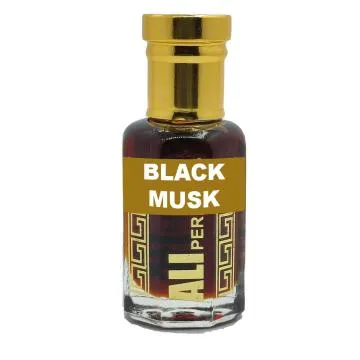 Ali Perfumes Black Musk For Men Musky Woody Spicy Creamy Herbal Attar Saffron Musk Spicy