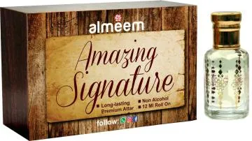 Almeem Amazing Signature Amber Woody Floral Attar for Men and Women 12 ml