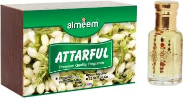 Almeem Attarful Mogra Floral Attar for Men and Women 12 ml