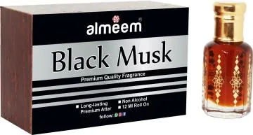 Almeem Black Musk Floral Attar for Men and Women 12 ml