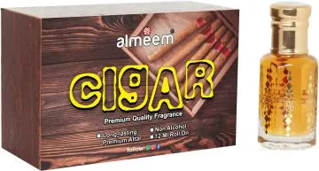 Almeem Cigar Woody Leather Zafari Floral Attar for Men and Women 12 ml