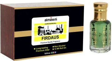 Almeem Fridaus Agarwood Spicy Woody Jannat Ul Firdaus Floral Attar for Men and Women 12 ml