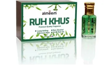 Almeem Rooh Khus Woody Mitti Phulwari Herbal Attar for Men and Women 12 ml