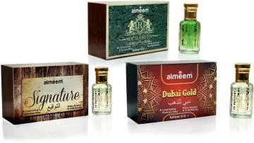 Almeem Royal Green Signature Dubai Gold Citrus Woody Gold Musk Saffron Floral Attar for Men and Women 12 ml