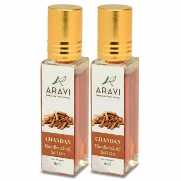 ARAVI Natural Long Lasting Fragrance Deodorant For Men And Women 8 ml – Pack Of 2