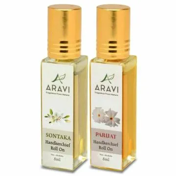 ARAVI Natural Long Lasting Fragrance Deodorant For Men And Women 8 ml – Pack Of 2