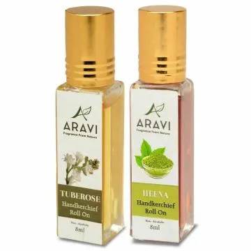ARAVI Natural Long Lasting Fragrance Deodorant For Men And Women 8 ml – Pack Of 2