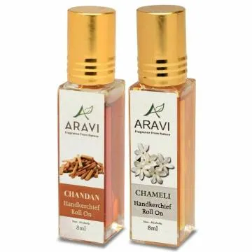 ARAVI Natural Long Lasting Fragrance Deodorant For Men And Women 8 ml – Pack Of 2