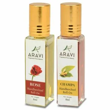 ARAVI Natural Long Lasting Fragrance Deodorant For Men And Women 8 ml – Pack Of 2