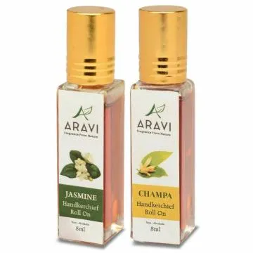 ARAVI Natural Long Lasting Fragrance Deodorant For Men And Women 8 ml – Pack Of 2