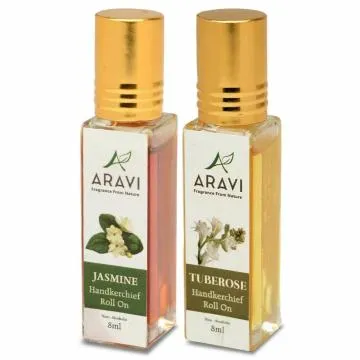 ARAVI Natural Long Lasting Fragrance Deodorant For Men And Women 8 ml – Pack Of 2