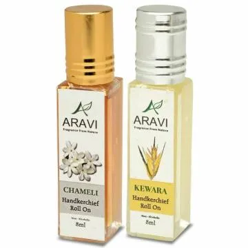 ARAVI Natural Long Lasting Fragrance Deodorant For Men And Women 8 ml – Pack Of 2