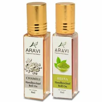ARAVI Natural Long Lasting Fragrance Deodorant For Men And Women 8 ml – Pack Of 2