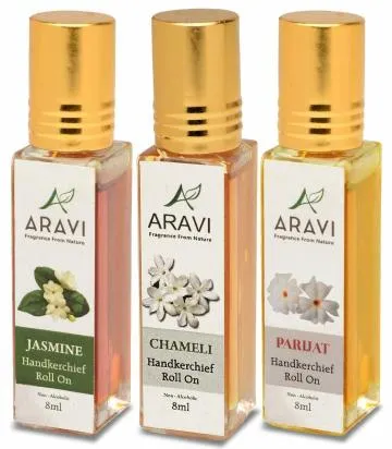 ARAVI Natural Long Lasting Fragrance Deodorant For Men And Women 8 ml – Pack Of 3