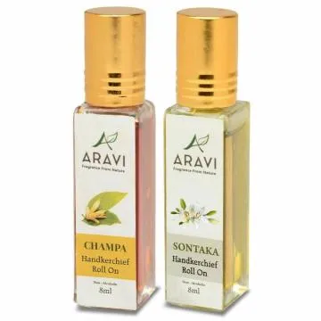 ARAVI Roll On Perfume Natural Deodorant For Men And Women 8 ml – Pack Of 2