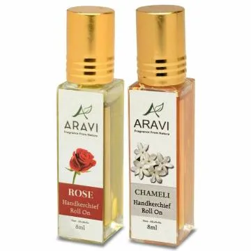 ARAVI Roll On Perfume Natural Deodorant For Men And Women 8 ml – Pack Of 2