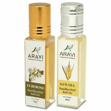 ARAVI Roll On Perfume Natural Deodorant For Men And Women 8 ml – Pack Of 2