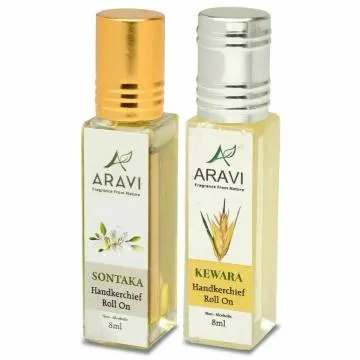 ARAVI Roll On Perfume Natural Deodorant For Men And Women 8 ml – Pack Of 2
