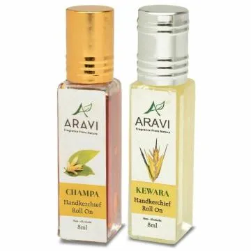 ARAVI Roll On Perfume Natural Deodorant For Men And Women 8 ml – Pack Of 2