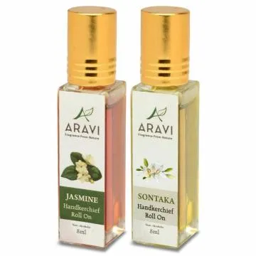ARAVI Roll On Perfume Natural Deodorant For Men And Women 8 ml – Pack Of 2