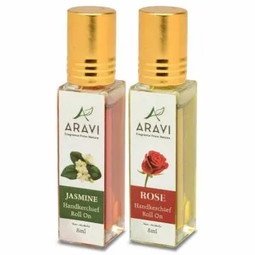 ARAVI Roll On Perfume Natural Deodorant For Men And Women 8 ml – Pack Of 2