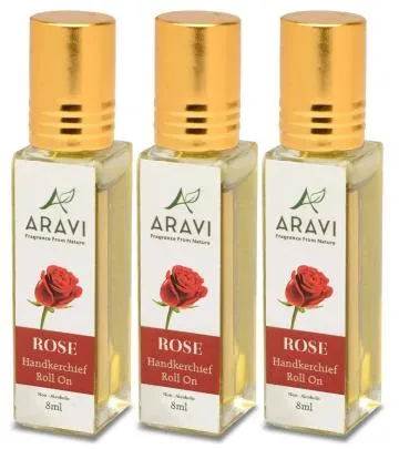 ARAVI Roll On Perfume Natural Deodorant For Men And Women 8 ml – Pack Of 3