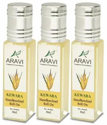 ARAVI Roll On Perfume Natural Deodorant For Men And Women 8 ml – Pack Of 3