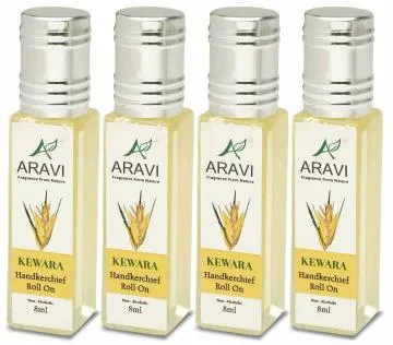 ARAVI Roll On Perfume Natural Deodorant For Men And Women 8 ml – Pack Of 4