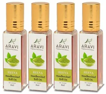 ARAVI Roll On Perfume Natural Deodorant For Men And Women 8 ml – Pack Of 4