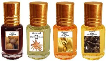 Menjewell Floral Attar Each 6 Ml Combo of 4