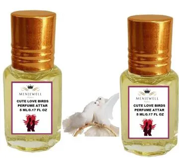 Menjewell Fragrance Love Birds For Men and Women 5ml Combo Pack of 2  Floral Attar Woody Attar