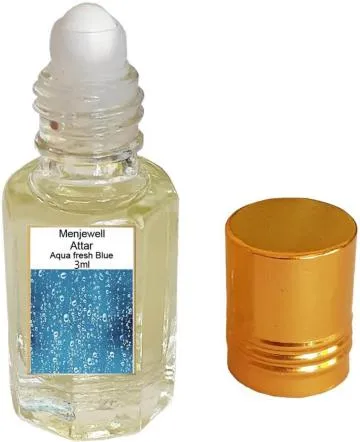 Menjewell fragrances Aqua Fresh Blue Natural Itra-Attar- Perfume Floral Attar Citrus