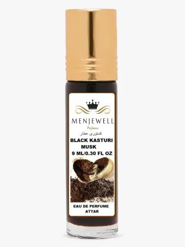 Menjewell Fragrances Black Kasturi Musk Attar 9ML Musk