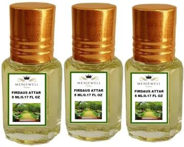 Menjewell Fragrances Firdaus Attar 15ml Pack of 3 Floral Attar Jannat ul Firdaus