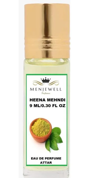 Menjewell Fragrances Heena Mehndi Attar 9ML Herbal Attar Gul Hina