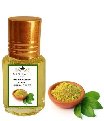Menjewell Fragrances Heena Mehndi Herbal Attar 5ml Harbal Attar Gul Hina