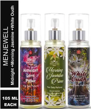 Menjewell Midnight LoveMorning JasmineWhite Oudh Eau de Parfum – 315 ml For Women