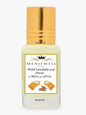 Menjewell Mild Sandalwood Long Lasting 5ML Floral Attar Sandalwood Woody